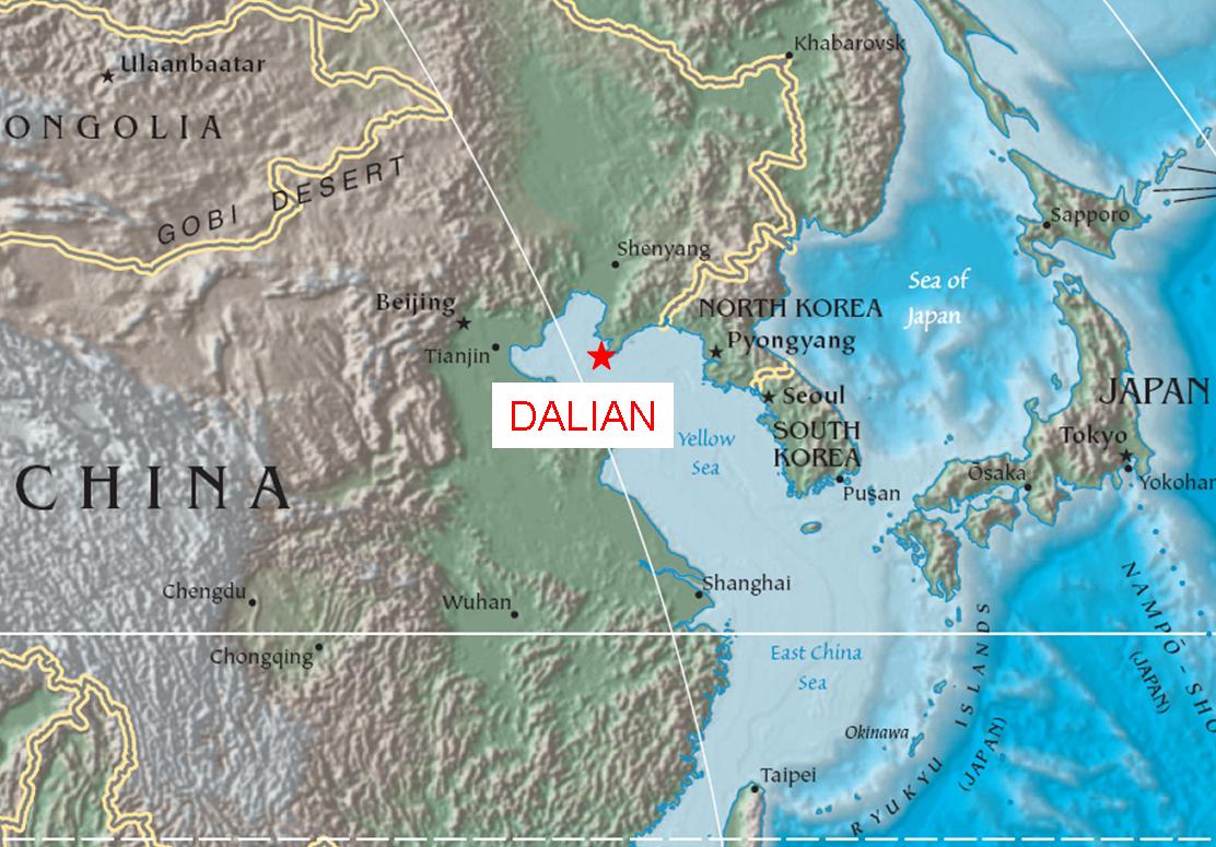 dalian chine carte